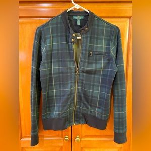 100% cotton zip-up jacket.